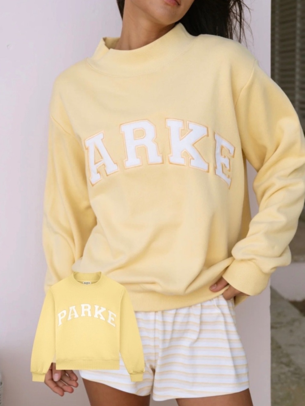 Parke NWT  | Heritage Summerland Peel  Mockneck Sweatshirt | L / X